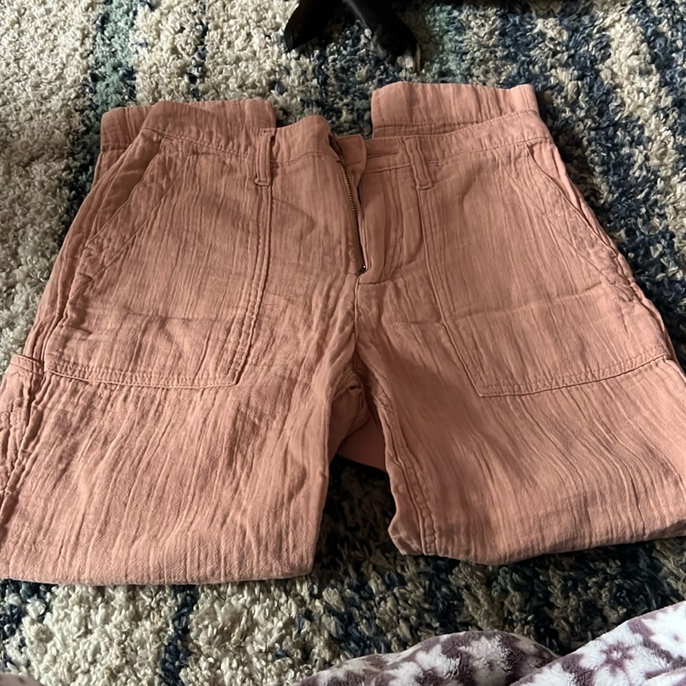 Old Navy Crinkly Gauze Straight Ankle Pants Sz 2
